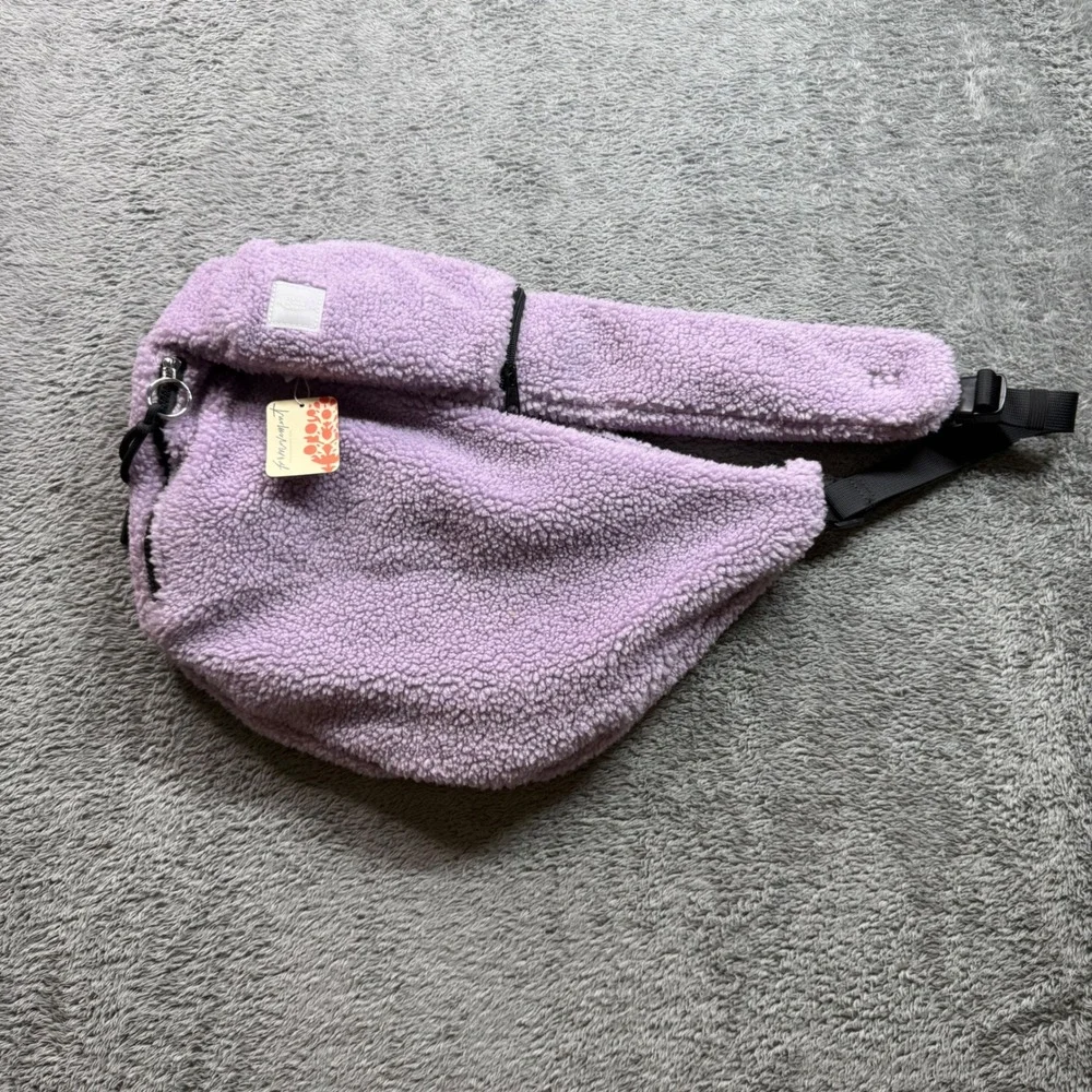 Free People Movement Overachiever Sherpa Sling Crossbody Bag in Steel Lavender - Picture 3 of 7